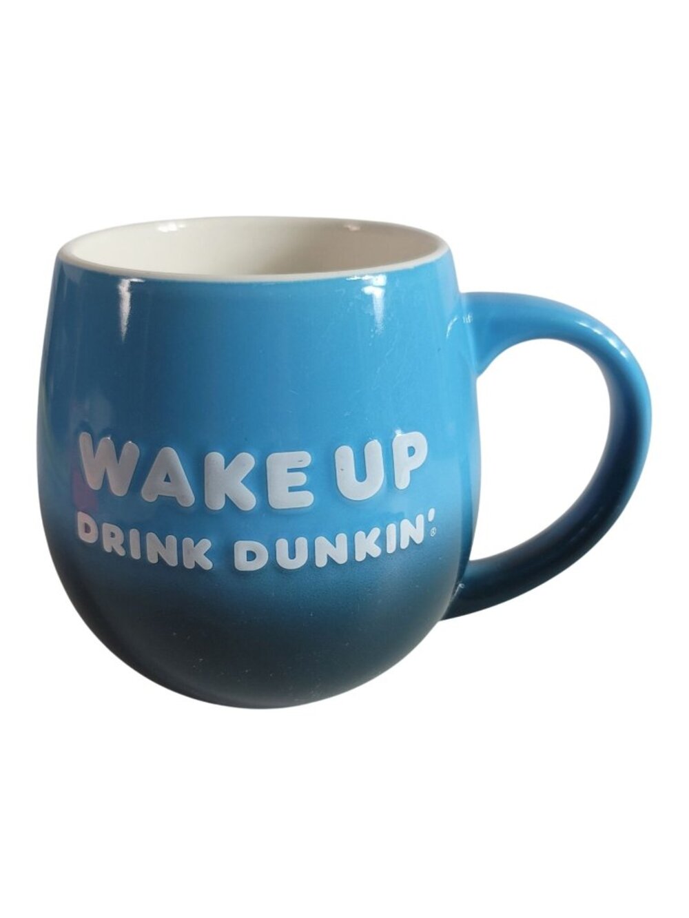Dunkin' Donuts Large Mug Blue Ombre 20oz Wake Up Drink Dunkin' Be Awesome 2019